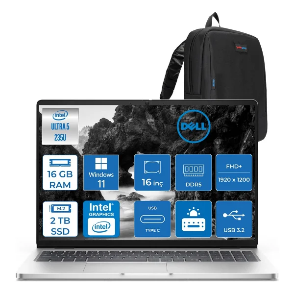 Dell Pro 16 PC16250235 Ultra 5 235U 16 GB 2 TB SSD Intel Graphics 16