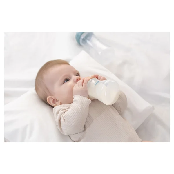 Mooma Kindy 0-6 Ay Yavaş Akış Mavi Biberon 150 Ml - Görsel 6
