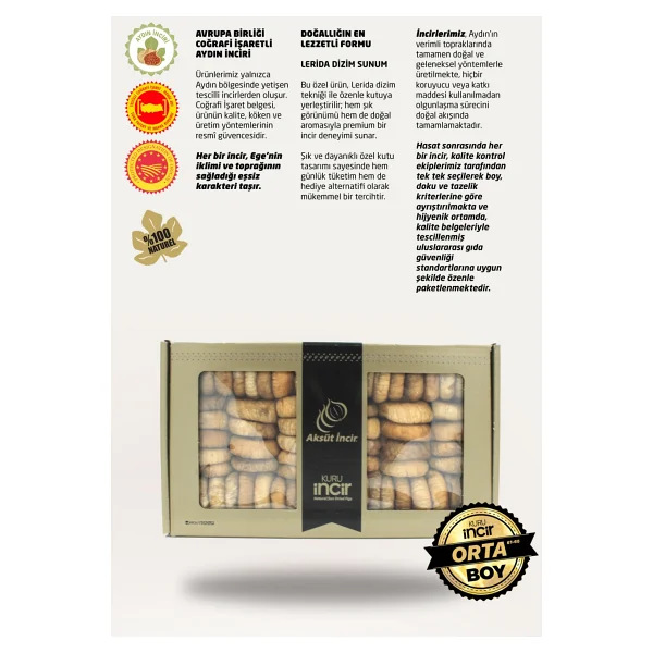 Aksüt İncir Kuru Incir Lerida Dizim 1000g Aydın Inciri (Ab Coğrafi Işaretli) - 1 Kg - Görsel 6