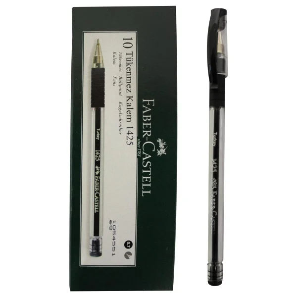 Faber-Castell 1425 İğne Uçlu 10'lu Paket Siyah Tükenmez Kalem - Görsel 4