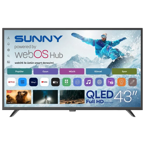 Sunny Sn43qal540 Full HD 43'' 109 Ekran Uydu Alıcılı Webos Smart QLED TV - Görsel 5