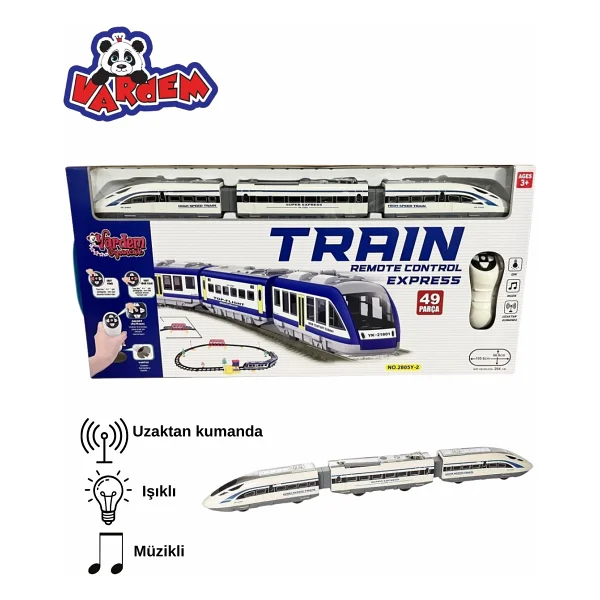 Vardem Uzaktan Kumandalı 49 Parça Işıklı 265 Cm Hızlı Tren Set - Görsel 6