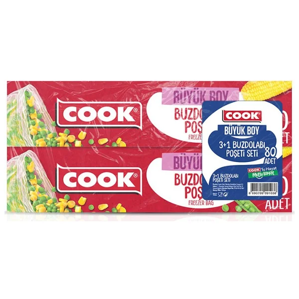 Cook Buzdolabı Poşeti (3+1) Büyük 80'li - Görsel 2
