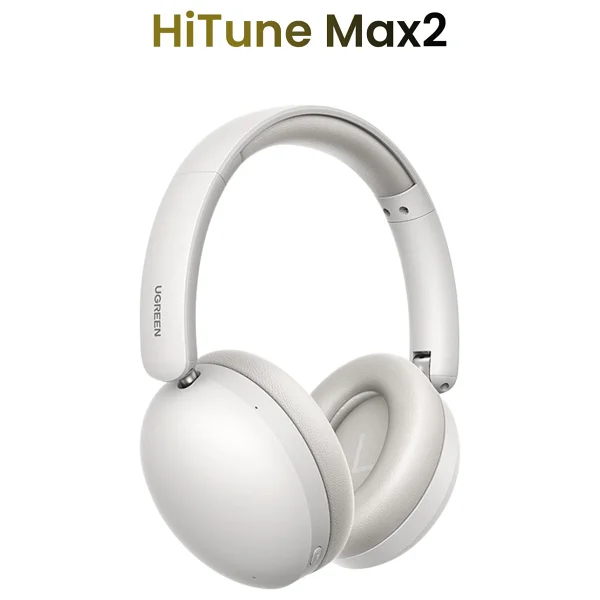 Ugreen Hitune Max 2 ANC Beyaz Kulak Üstü Bluetooth Kulaklık - Görsel 6