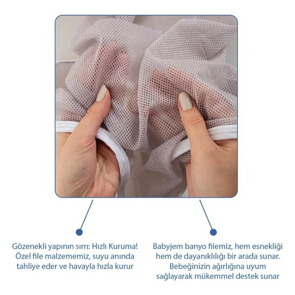 Babyjem Renkli Eko File Pembe (Katlanır Küvetlere Uygundur) - Görsel 5