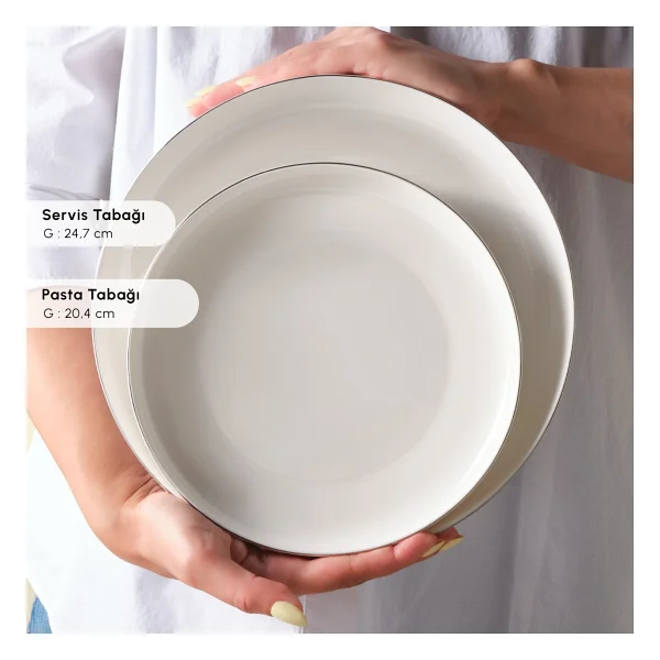 Karaca Streamline New Saturn Platin 53 Parça 12 Kişilik Yemek Takımı - Görsel 4