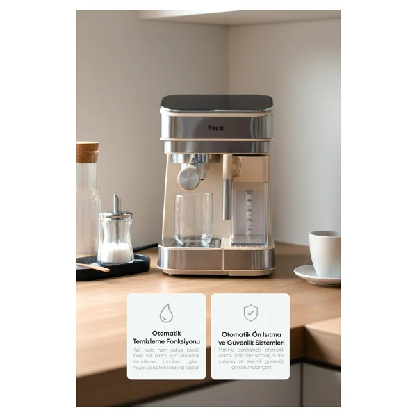 Fressi Em-02 Yarı Otomatik Espresso Makinesi - Görsel 9
