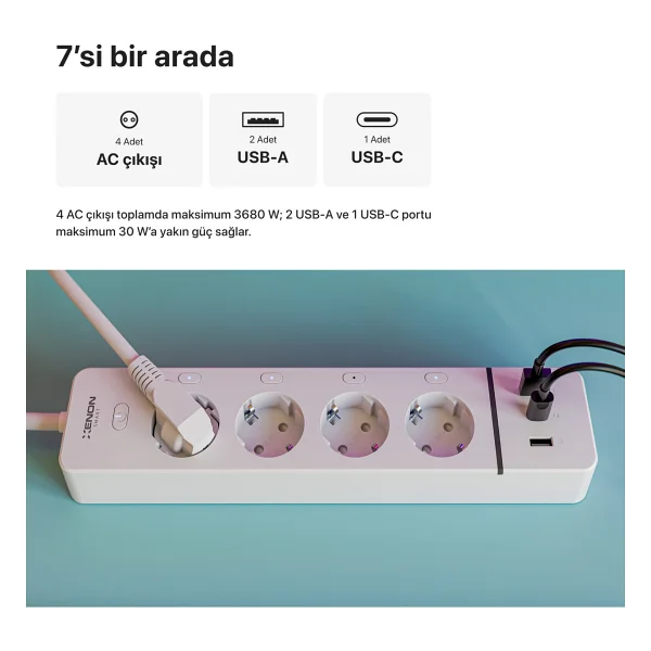 Xenon Smart X7087 Çoklu Wi-Fi Akıllı Priz - Görsel 3