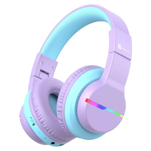 İclever Bth12 Mor Kulak Üstü Çocuk Bluetooth Kulaklık - Görsel 9