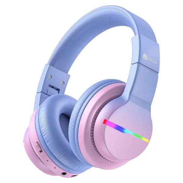 İclever Bth12 Mor-Pembe Kulak Üstü Çocuk Bluetooth Kulaklık - Görsel 8