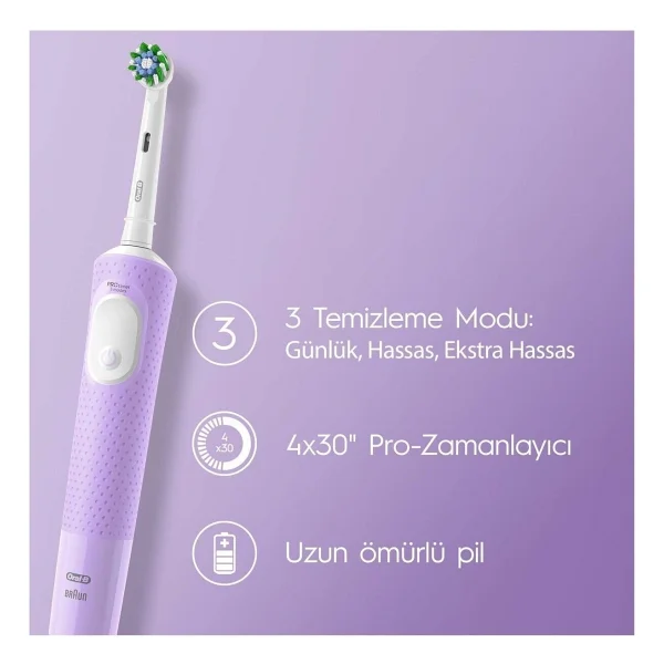 Oral-B Şarjlı Elektrikli Diş Fırçası Vitality Pro+Pro Onarım 50ml Diş Macunu - Görsel 3