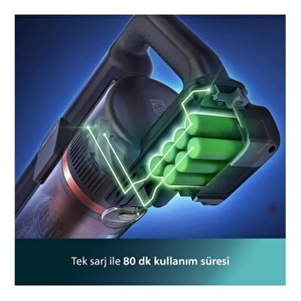 Philips 8000 Serisi Aqua Plus Kablosuz Dik Süpürge, Islak Kuru Temizlik Özelliği İle Kullanım Kolaylığı - Siyah - Görsel 5