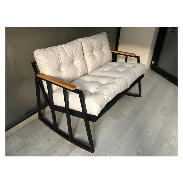2'li Sallanan Sandalye TV Koltuğu Kafe-Balkon-Mutfak-Berjer-Ofis Sallanır Çiftli Koltuk Miami - Görsel 2