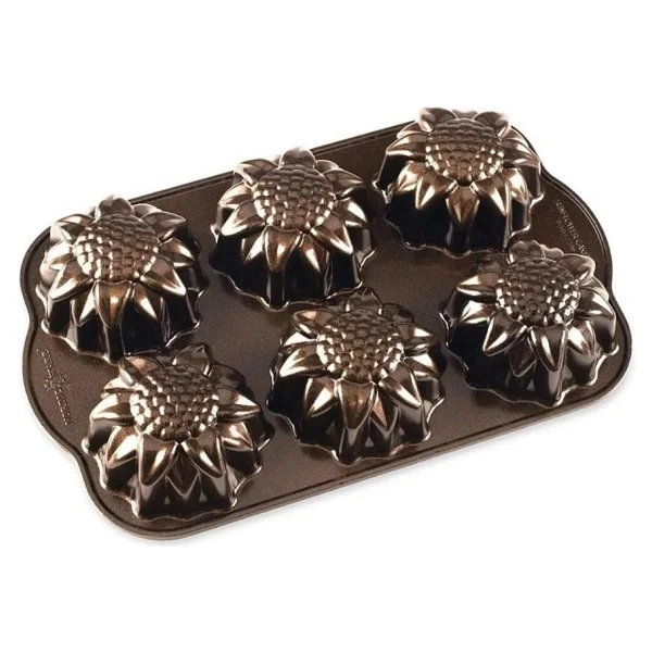 Nordic Ware Ayçiçek Döküm Mini 6'lı Kek Kalıbı - Görsel 6