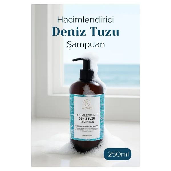 K K-Care Cosmetics Hacimlendirici Deniz Tuzu 250 Ml Şampuan - Görsel 4
