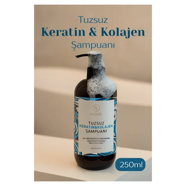K K-Care Cosmetics Tuzsuz Kolajen Ve Keratin Içerikli Besleyici Şampuan 250 Ml - Görsel 4