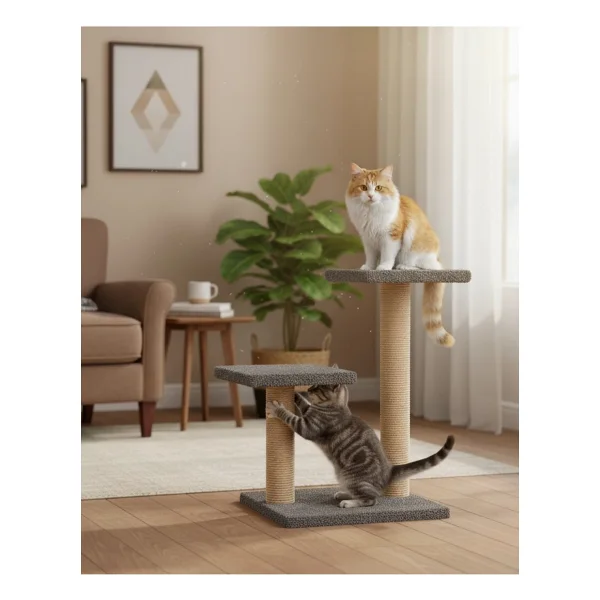 Reyo Pet Çift Stepli Kedi Tırmalama Antrasit - Görsel 4