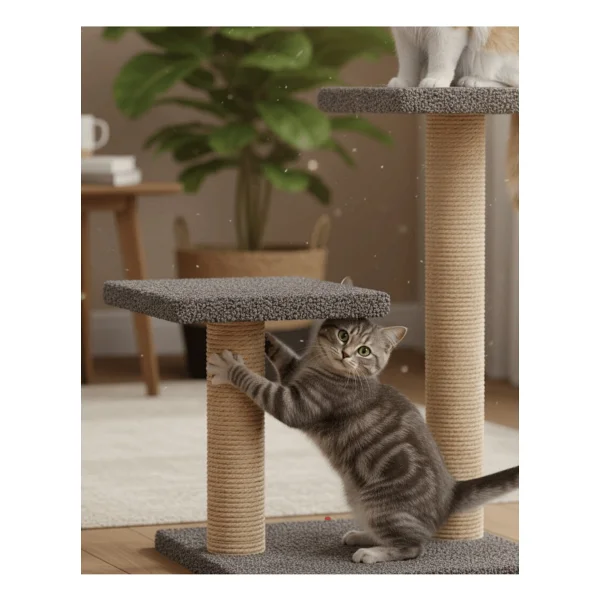 Reyo Pet Çift Stepli Kedi Tırmalama Antrasit - Görsel 2