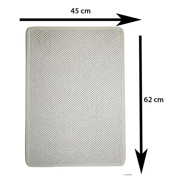 Milo Kapalı Büyük Boy Kedi Tuvaleti XXL 52x66x46cm Elekli Paspas Hediyeli Gri Plastik Malzeme - Görsel 6