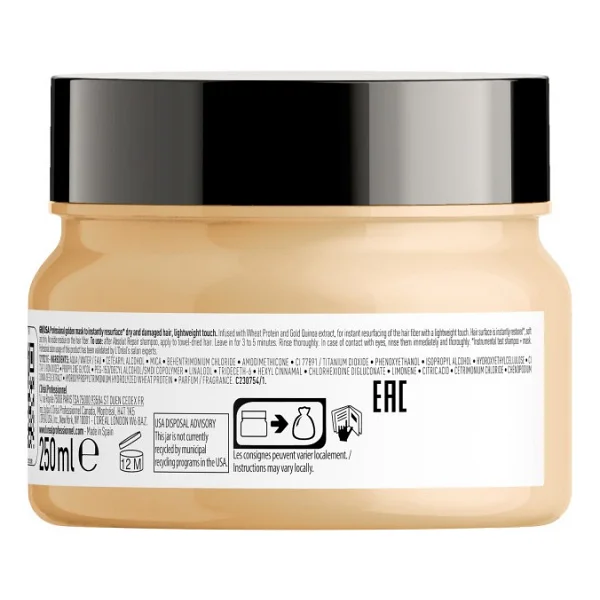 L'oreal Paris Serie Expert Absolut Repair Golden Onarıcı Altın Saç Maskesi 250 Ml - Görsel 9