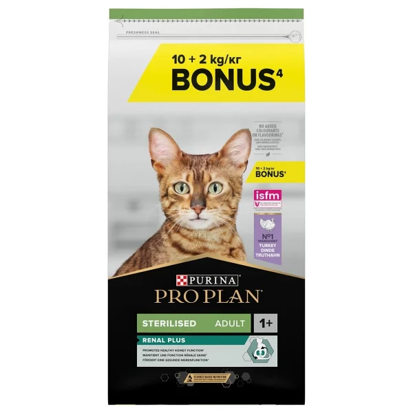 Pro Plan Renal Plus Sterilised Hindili Ve Tavuklu Kısırlaştırılmış 10 Kg + 2 Kg Yetişkin Kedi Maması - Görsel 9