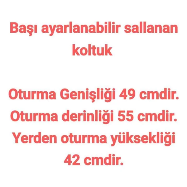 Beylerbeyi Başı Ayarlanabilir Sallanan Koltuk - Kahverengi - Görsel 2
