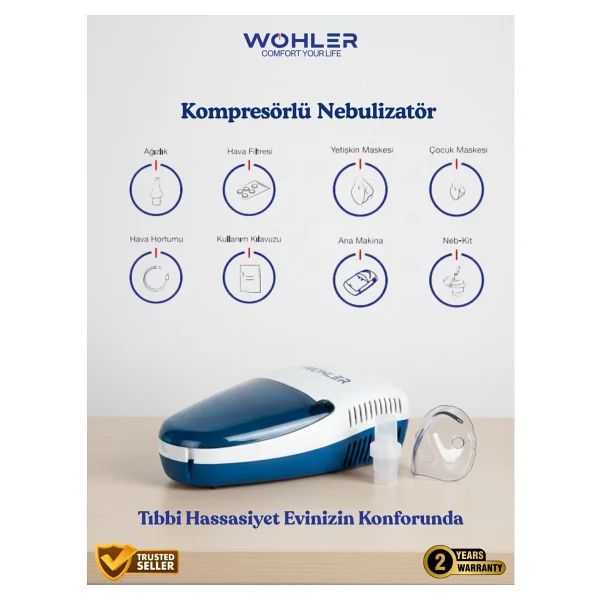 Wohler Kompresörlü Nebülizatör - Görsel 2
