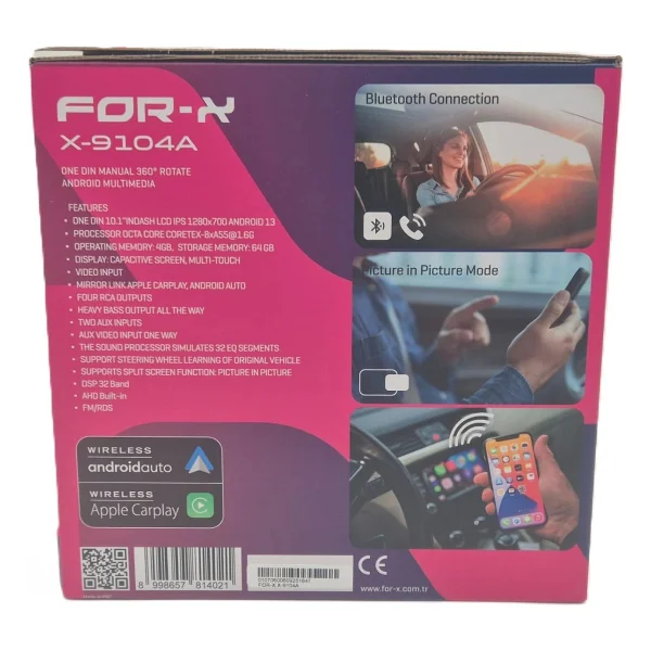 For-X X-9104a 10'' 360 Derece Android Oto Multimedya - Görsel 3