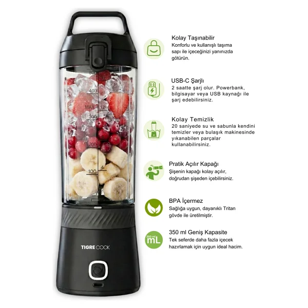 Tigrecook Kişisel Smoothie Blender - Görsel 8