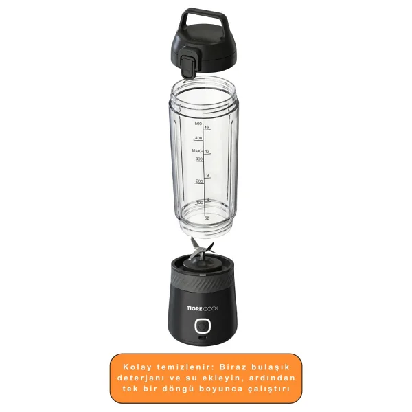 Tigrecook Pembe Kişisel Smoothie Blender - Görsel 6