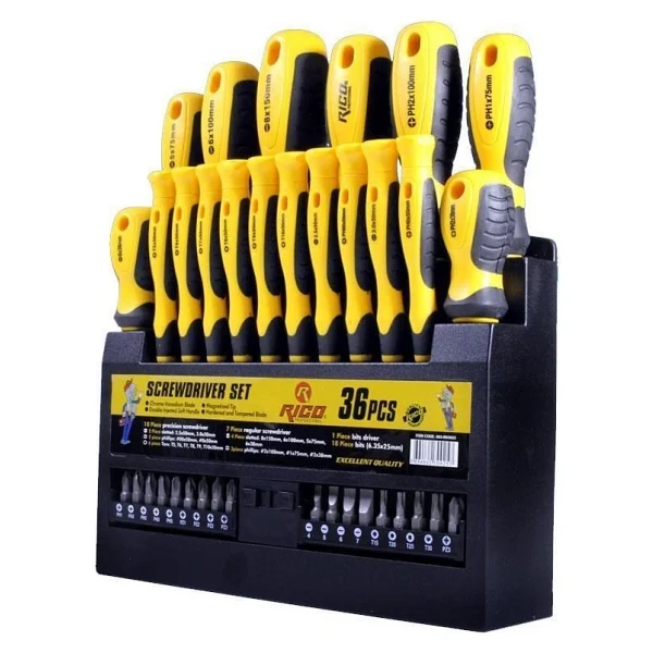 Rıco Düz Yıldız Ve Torx Uçlu Tornavida Takımı Klasik Seri 36 Parça - Görsel 6