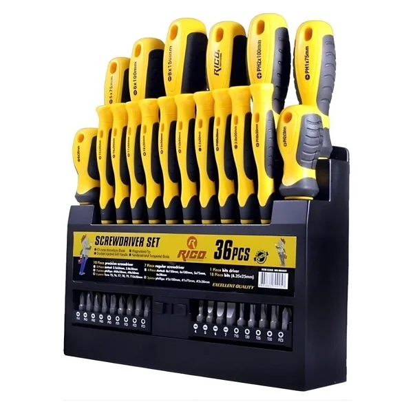 Rıco Düz Yıldız Ve Torx Uçlu Tornavida Takımı Klasik Seri 36 Parça - Görsel 3