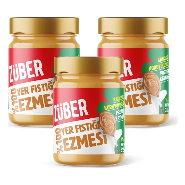 Züber %100 Fıstık Ezmesi 315 Gr 3'lü - Görsel 2