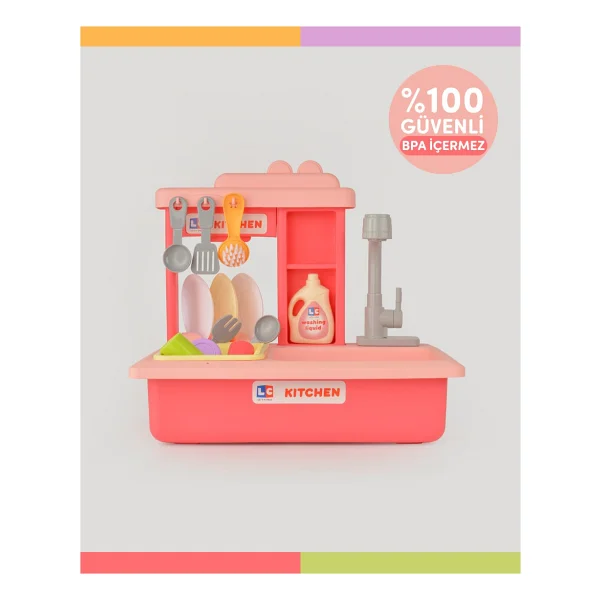 Let's Be Child Pilli İnteraktif Pembe Lavabo Seti Lc-30916 - Görsel 8