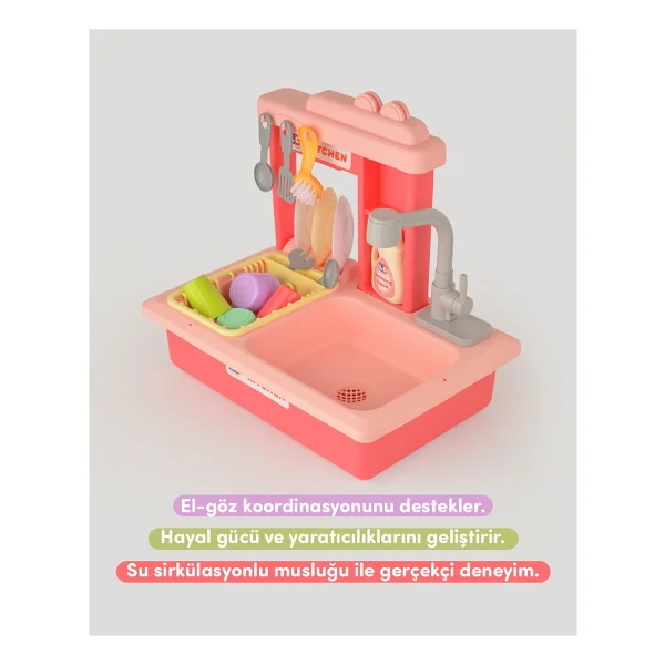 Let's Be Child Pilli İnteraktif Pembe Lavabo Seti Lc-30916 - Görsel 2