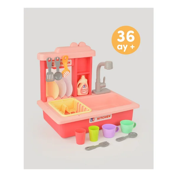 Let's Be Child Pilli İnteraktif Pembe Lavabo Seti Lc-30916 - Görsel 3