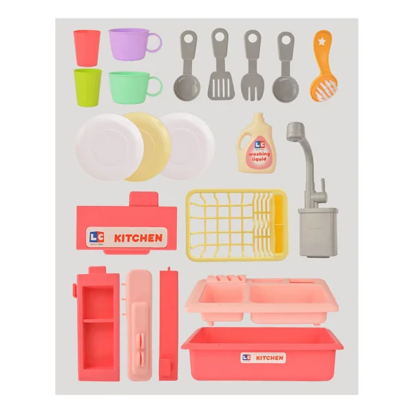 Let's Be Child Pilli İnteraktif Pembe Lavabo Seti Lc-30916 - Görsel 6