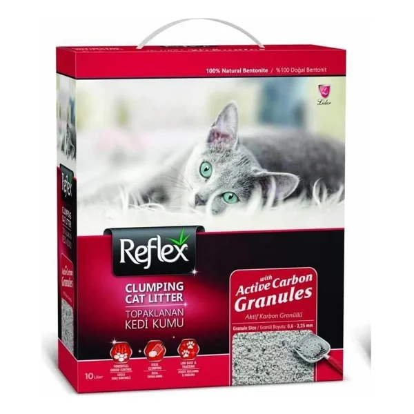 Reflex Aktif Karbon Granüllü 10 Lt Topaklanan Kedi Kumu - Görsel 4