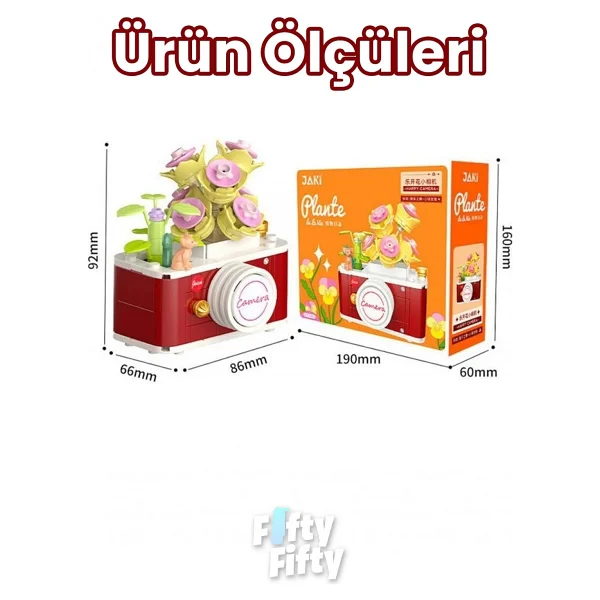 Jaki Jk2715 Çiçekli Kamera 160 Parça Blok Oyuncak - Görsel 2