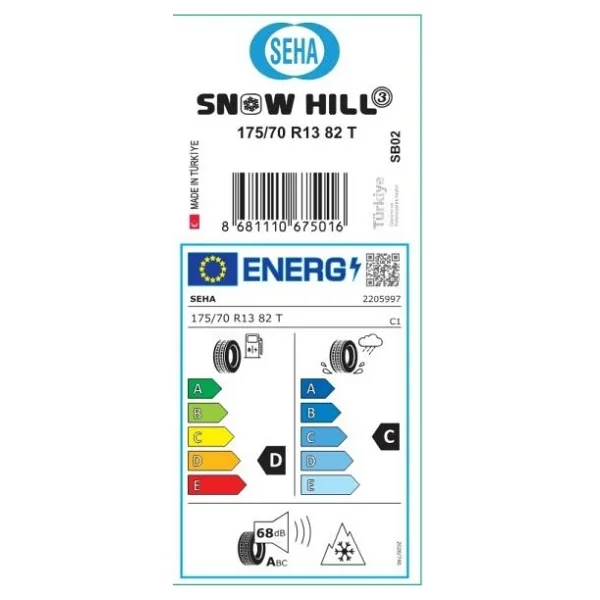 Seha Sb02 Snow Hill 3 175/70 R13 82t Kış Lastiği - 2025 - Görsel 2