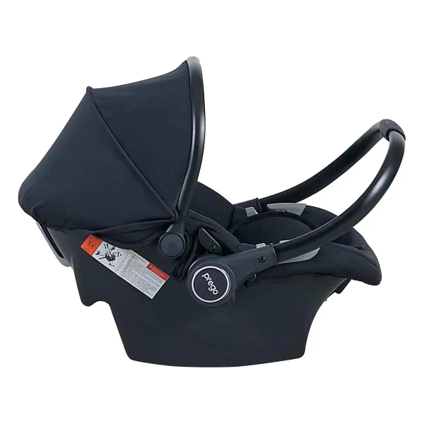 Prego Ana Kucağı Puseti Taşıma Oto Koltuğu 0-10 Kg Kumaş Malzeme İle 3 Noktalı Emniyet Kemeri - Siyah - Görsel 3