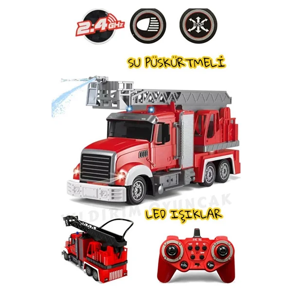 Gepettoys Su Atan 2161 Uzaktan Kumandalı İtfaiye - Görsel 3