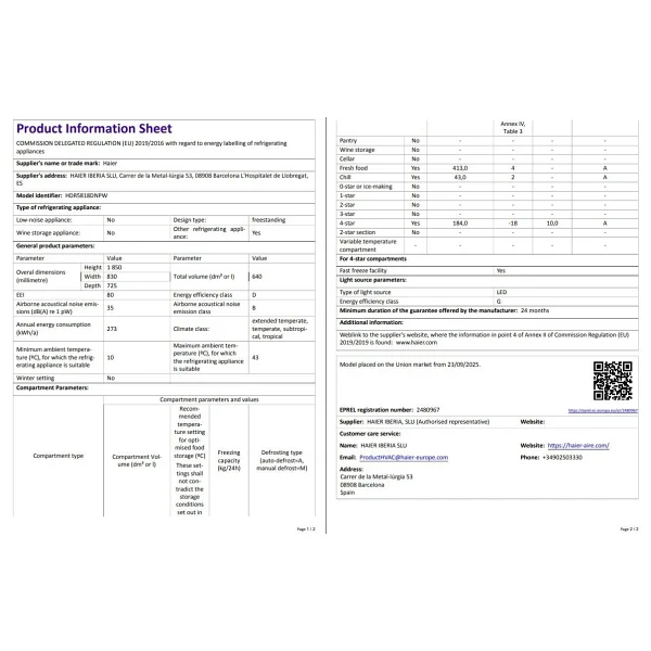 Haier Hdr5818dnpw Kombi No Frost Buzdolabı - Görsel 6