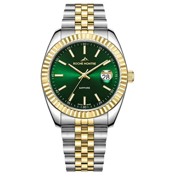 Roche Montre Rmg6009-07 Gümüş-Yeşil Erkek Kol Saati - Görsel 9