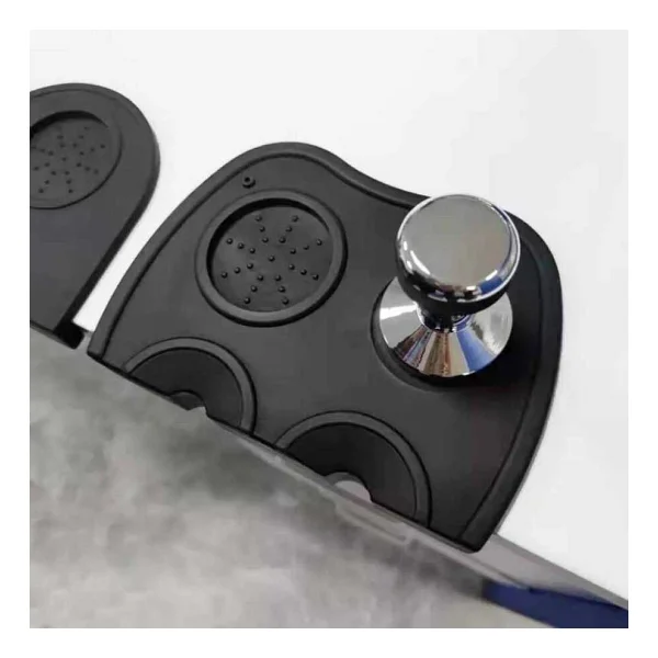 Vestron Silikon Kahve Tamper Matı Espresso Sıkıştırma Standı Siyah Düz Taban 2li Set Espresso Barista Vct - Görsel 5