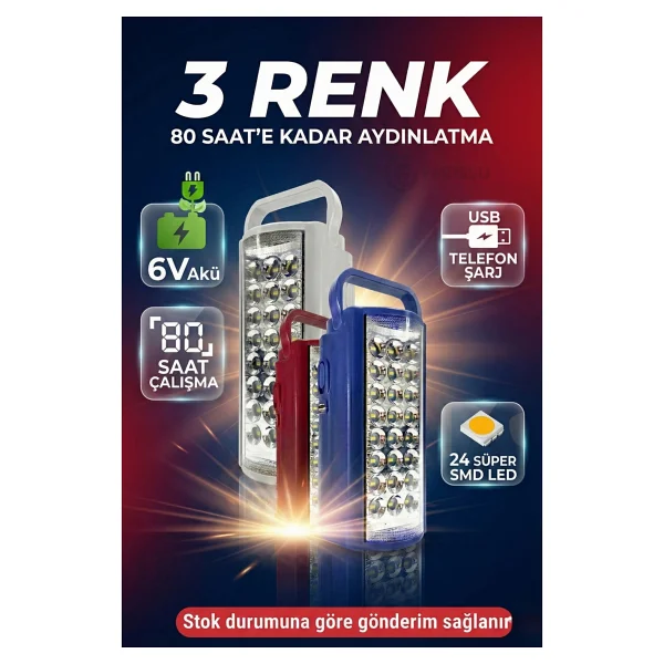 Gold Silver Gs-2400 24 LED Işıldak - Görsel 6
