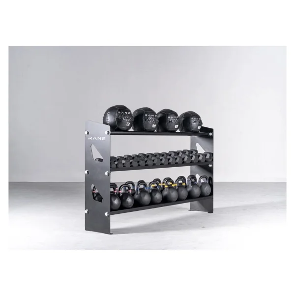 Rane Sağlık Topu Kettlebell Dambıl Standı - Siyah - Görsel 4