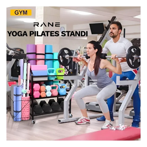 Rane Yoga Roller Mat Pilates Topu Kettlebell Dambıl Çok Amaçlı Stand - Görsel 4