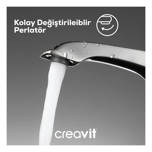 Creavit AG1500 Avangart Lüx Lavabo Bataryası - Görsel 5