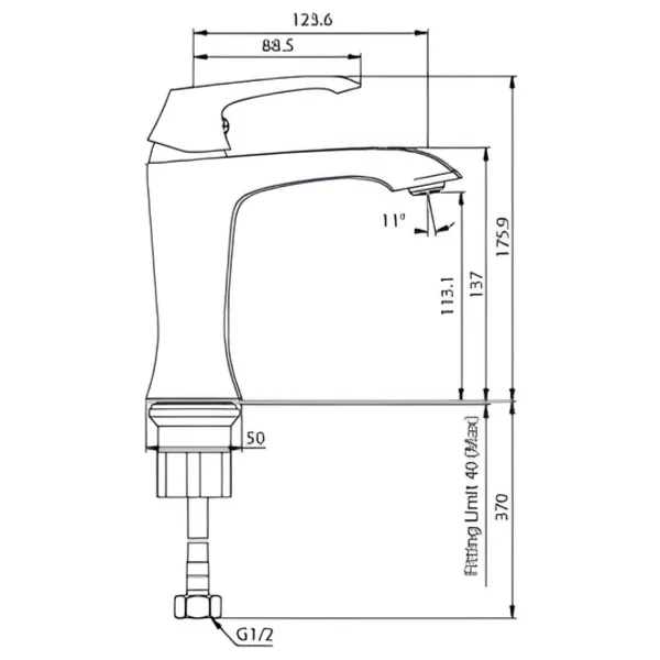 Creavit AG1500 Avangart Lüx Lavabo Bataryası - Görsel 9